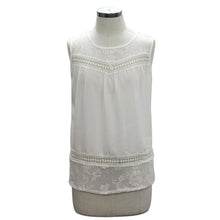 2016 XXL-XXXL Plus Size Women Clothing Summer Style Women Tops Sleeveless Chiffon Lace Loose Ladies Top Camisetas Mujer