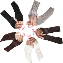 2016 ladies hand gloves Winter Mitten Warm fingerless gloves Hollow Out Gloves Keyboard half finger glovesKnit Gloves