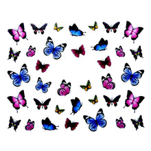 2016 new fashion Stickers & Decals 5pcs Multi Color Butterfly Design Nail Tip Art Water Transfers Decal Sticker