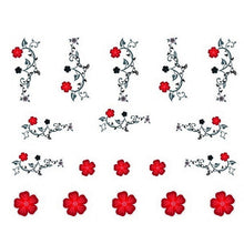 2016 new fashion Stickers & Decals 5pcs Rose Flower 3D Design Nail Tip Art Water Transfers Decal Sticker
