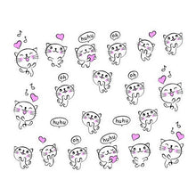 2016 new fashion Stickers & Decals 5pcs Smile Cat Nail Tip Art Water Transfers Decal Sticker
