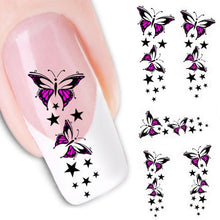 2016 new fashion Stickers & Decals Butterfly Water Transfer Slide Decal Sticker Nail Art Tips To Decoration women