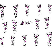 2016 new fashion Stickers & Decals Butterfly Water Transfer Slide Decal Sticker Nail Art Tips To Decoration women