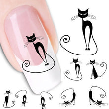 2016 new fashion Stickers & Decals Cat Water Transfer Slide Decal Sticker Nail Art Tips To Decor women girl