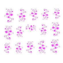 2016 new fashion Stickers & Decals DIY Pink Flower Water Transfer Slide Decal Sticker Nail Art Tips To Decoration