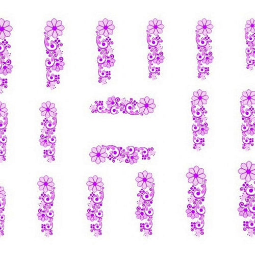 2016 new fashion Stickers & Decals Flower Water Transfer Slide Decal Sticker Nail Art Tips Toe Decor women girl