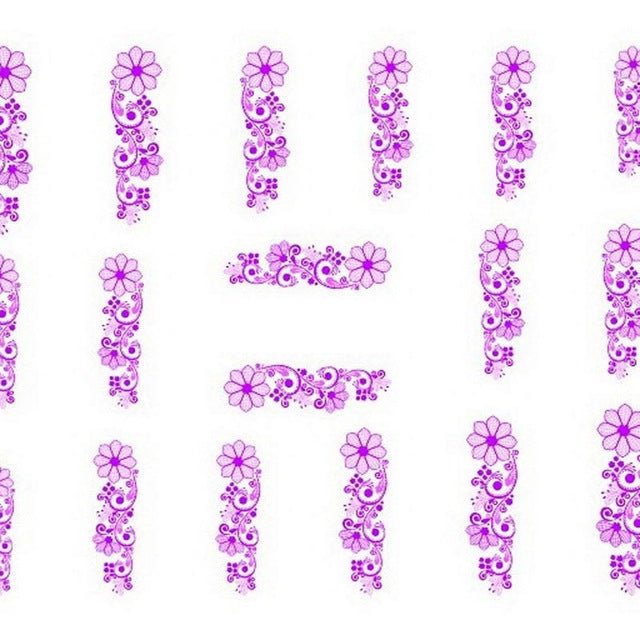 2016 new fashion Stickers & Decals Flower Water Transfer Slide Decal Sticker Nail Art Tips Toe Decor women girl