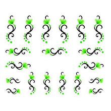 2016 new fashion Stickers & Decals Green Morning Glory Flowers Design Nail Tip Art Water Transfers Decal Sticker