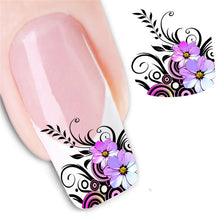2016 new fashion Stickers & Decals New Nail Art Sticker Water Transfer Flower Decals Tips Decoration women