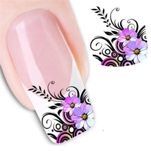 2016 new fashion Stickers & Decals New Nail Art Sticker Water Transfer Flower Decals Tips Decoration women