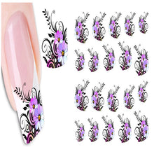 2016 new fashion Stickers & Decals New Nail Art Sticker Water Transfer Flower Decals Tips Decoration women