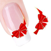 2016 new fashion Stickers & Decals Red Bows Design Nail Tip Art Water Transfers Decal Sticker