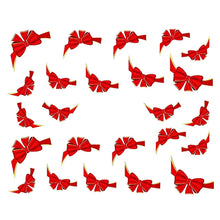 2016 new fashion Stickers & Decals Red Bows Design Nail Tip Art Water Transfers Decal Sticker