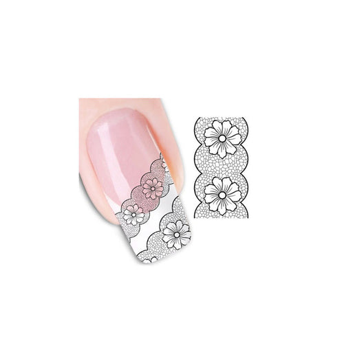 2016 new fashion Stickers & Decals beautiful 5pcs Design Nail Tip Art Water Transfers Sticker girl ladies women