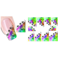 2016 new fashion Stickers & Decals beautiful 5pcs Design Nail Tip Art Water Transfers Sticker girl ladies women