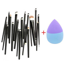 2016 new style 0PCS Makeup Brush Set Dotting Cosmetic Tools Shadow Pen Eyeliner Brush+1 PC Foundation Puff Sponges Anne