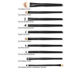 2016 new style 0PCS Makeup Brush Set Dotting Cosmetic Tools Shadow Pen Eyeliner Brush+1 PC Foundation Puff Sponges Anne