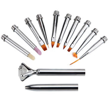 2016 new style 10Pcs Different Sizes Copper Handle Nail Art Brush Set Design Nail Brushes Nylon Material Anne