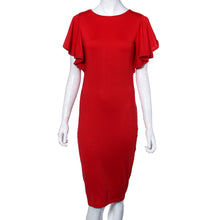 2016 new style summer party evening elegant dress casual women dress short butterfly sleeve robe bureau droite#587