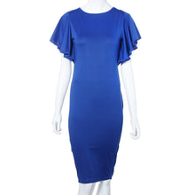 2016 new style summer party evening elegant dress casual women dress short butterfly sleeve robe bureau droite#587