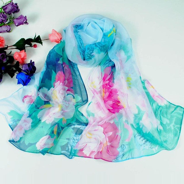 2016 womens scarfs fashionable 4Colors Chiffon scarf women Ladies Long Wrap womens scarves 160*50cm Shawl and Scarves Fulares