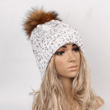 20165 Hot Sales Faux Fur Knitted Hats Women Winter Warm Skullies & Beanies Hats For Women Hat Fashion Female Caps bonnet femme