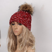 20165 Hot Sales Faux Fur Knitted Hats Women Winter Warm Skullies & Beanies Hats For Women Hat Fashion Female Caps bonnet femme