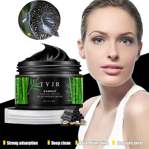 2017 100g Black Mud Face Mask Deep Cleansing Pilaten Blackhead Remover Acne Treatment Purifying Peel Off Suction Mascara facial