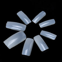2017 100pcs Acrylic False Nails Clear Full Cover Fake Nail Art Tips Korean Natural Clear Nail tools
