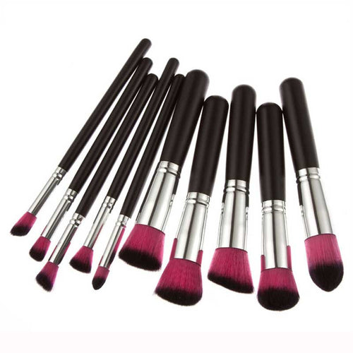 2017 10PCS Cosmetic Professional Makeup brushes set Face Powder Foundation Eyeshadow Concealer Eyebrow brush Pincel maquiagem