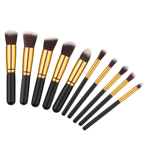 2017 10PCS Cosmetics Makeup brushes Professional Foundation Powder Eyeshadow Blusher Eyebrow Make up brush Pinceis de maquiagem