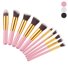 2017 10PCS Cosmetics Makeup brushes Professional Foundation Powder Eyeshadow Blusher Eyebrow Make up brush Pinceis de maquiagem