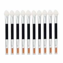 2017 10PCS Professional Makeup brushes Double-end Eye Shadow Eyeliner Brush Make up Sponge Applicator Tools