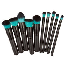 2017 10PCS Professional Makeup brushes set Concealer Face Powder Foundation Eyeshadow brush Pinceis de maquiagem Black