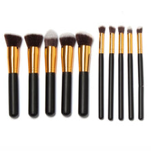 2017 10PCS Professional Makeup brushes set Eyeshadow Foundation Powder Brush and 1PCS Draw String Makeup Bag Maquiagem