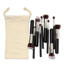 2017 10PCS Professional Makeup brushes set Eyeshadow Foundation Powder Brush and 1PCS Draw String Makeup Bag Maquiagem