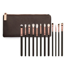 2017 12PCS Rose Gold Professional Makeup brushes Complete Eye Makeup tools Powder Blending Foundation Eyeshadow Eyeliner brush