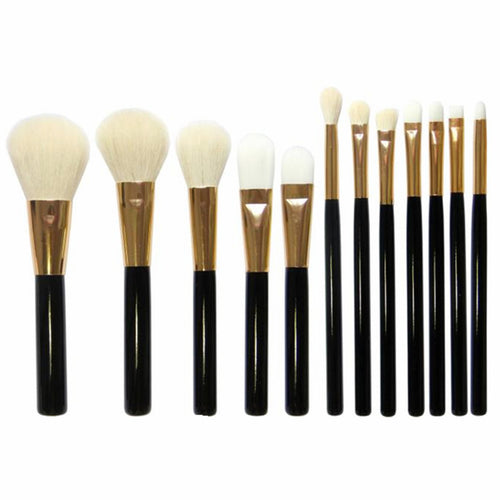 2017 12pcs Kabuki Makeup brushes professional Eye Foundation Powder Eyeshadow Cosmetic brush Make up tools Black