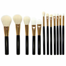 2017 12pcs Kabuki Makeup brushes professional Eye Foundation Powder Eyeshadow Cosmetic brush Make up tools Black