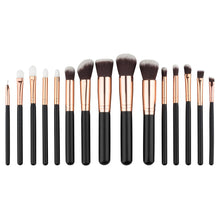 2017 15PCS Cosmetic Eyebrow Face Lip Makeup brushes Professional Foundation Powder Eyeshadow brush Pincel maquiagem Rose Gold