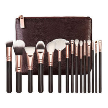2017 15PCS Professional Powder Foundation Eyeshadow Makeup brushes set Cosmetics Complete Eye Kit+Cosmetic Case Pincel maquiagem