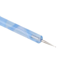 2017 15Pcs Nail Art Design Painting Drawing Brushes White + 5 X 2 Way Marbleizing Dotting Pen Tools Set 2017