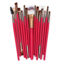 2017 15pcs Makeup brushes set tools Toiletry Kit Wool Powder Foundation Eyeshadow Eyeliner Cosmetic brush Red