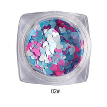 2017 1Box/7G Mixed Heart Nail sticker Thin Nail Art Glitter Paillette Nail Tip Gel Polish Nail art decorations Maquiagem