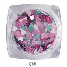 2017 1Box/7G Mixed Heart Nail sticker Thin Nail Art Glitter Paillette Nail Tip Gel Polish Nail art decorations Maquiagem