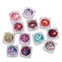 2017 1Box/7G Mixed Heart Nail sticker Thin Nail Art Glitter Paillette Nail Tip Gel Polish Nail art decorations Maquiagem