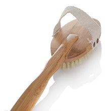 2017 2016 Natural Bristle Middle Long-handled Bamboo Shower Body Bath Brush Round Head Removable Shower Brush 88