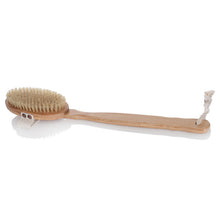 2017 2016 Natural Bristle Middle Long-handled Bamboo Shower Body Bath Brush Round Head Removable Shower Brush 88