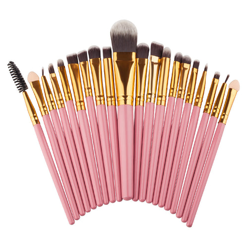2017 20PCS Professional Makeup brushes sets Mini Powder Foundation Cosmetic Eyebrow Eyeshadow brush Kits Pincel maquiagem Pink