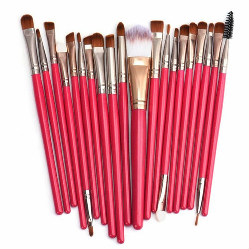 2017 20pcs Professional Makeup Brushes Set Foundation Powder Eyeshadow Make-up tools Toiletry Kit Wool Maquiagem Red